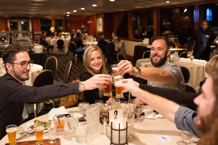 beer toast on hops dinner cruise