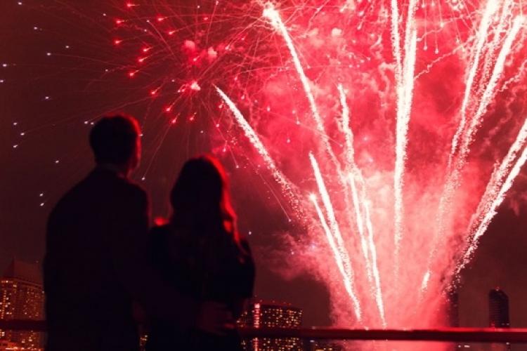 Perfect View of the Fireworks over Downtown San DIego