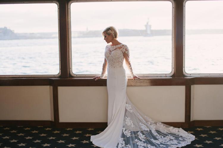 Bride Beside Beautiful View