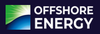 Offshore Energy logo with green and blue graphic on dark background.