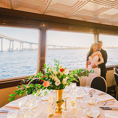 Wedding decor on California Princess